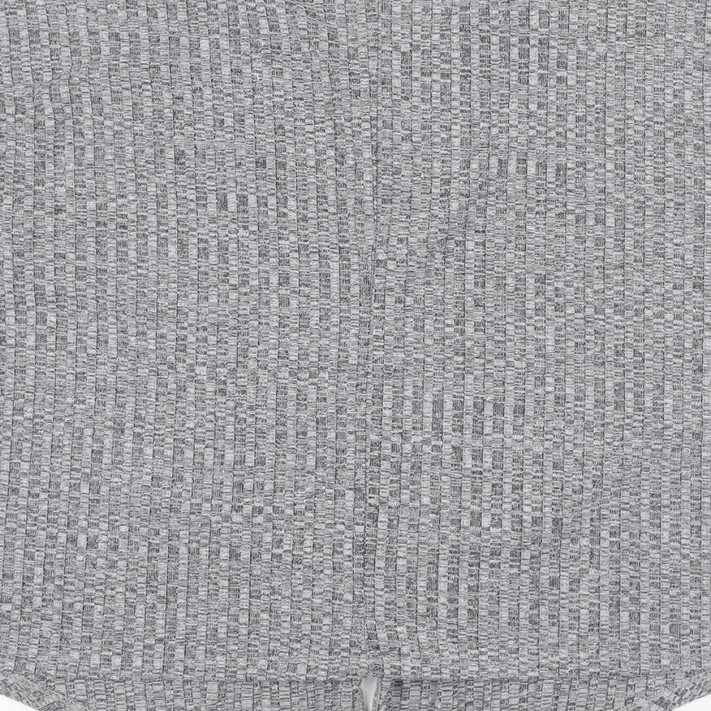 Papaya Womens Grey V-Neck Viscose Pullover Jumper Size 14
