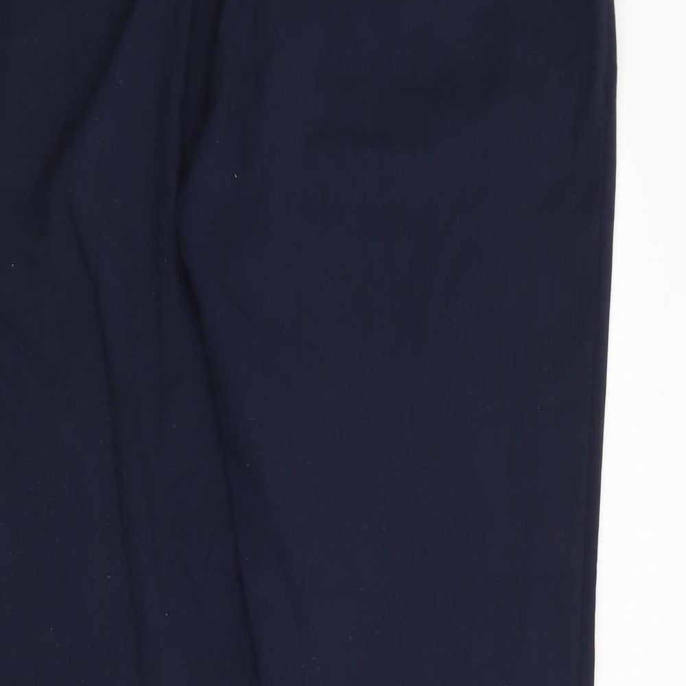 Dunnes Stores Womens Blue Polyester Trousers Size 14 L27 in Regular