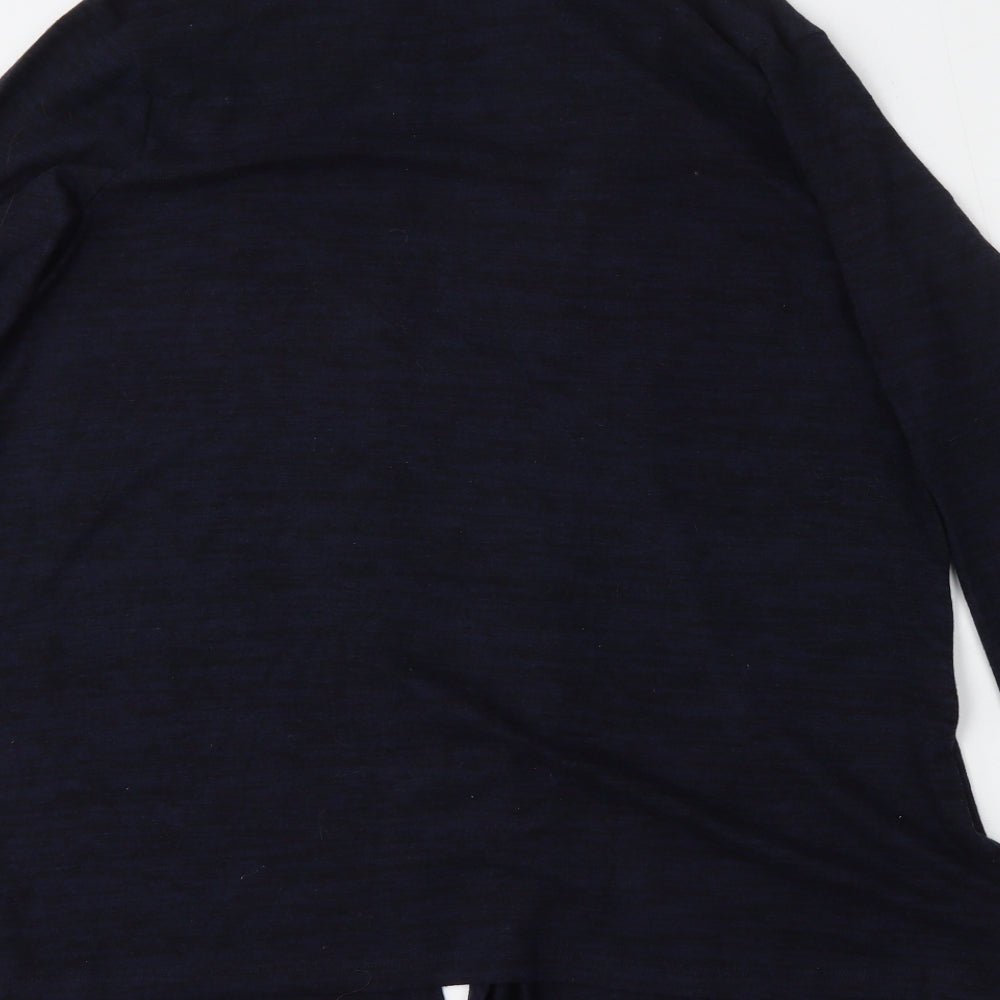 George Womens Blue V-Neck Polyester Cardigan Jumper Size 12