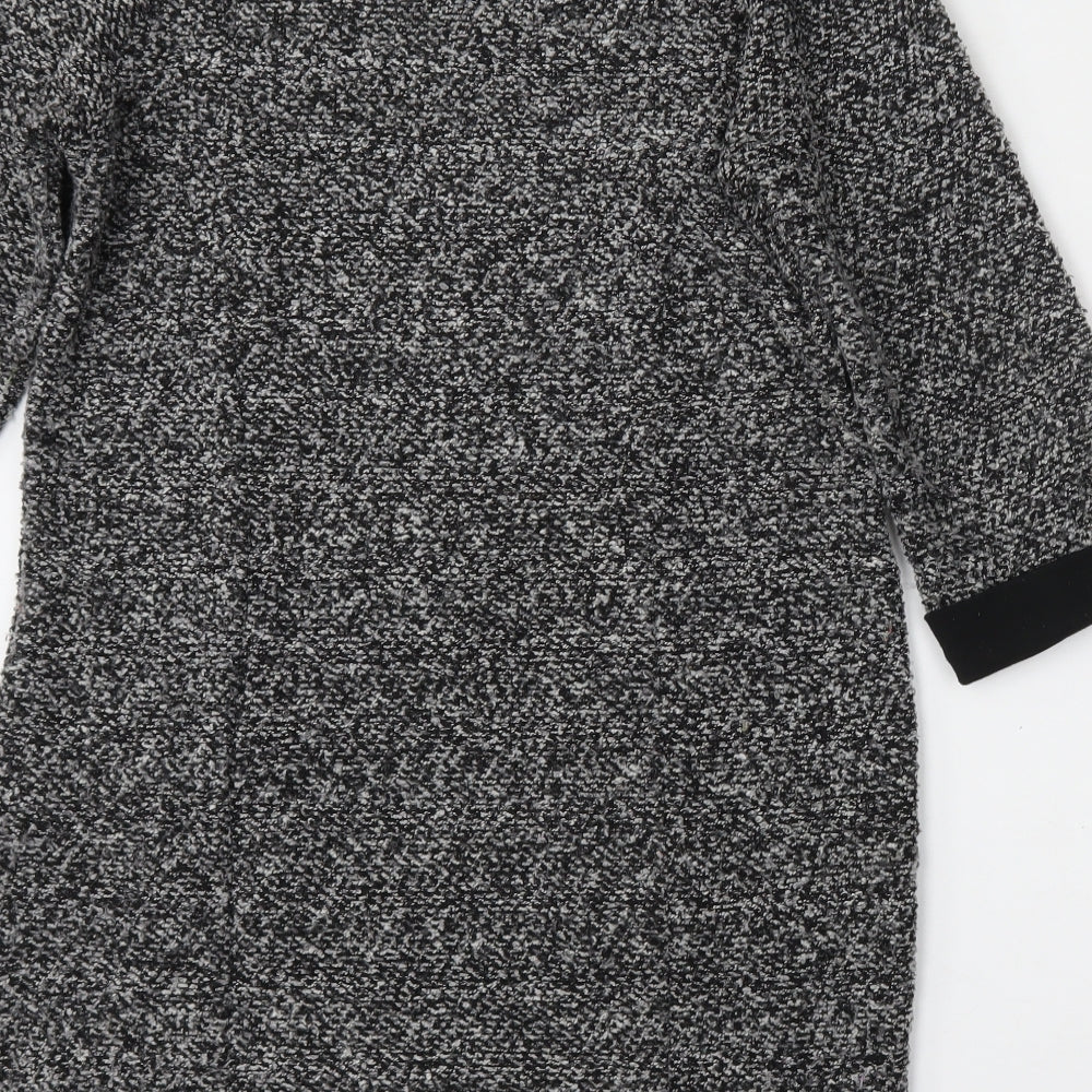 Marks & Spencer Womens Grey Round Neck Polyester Pullover Jumper Size 12