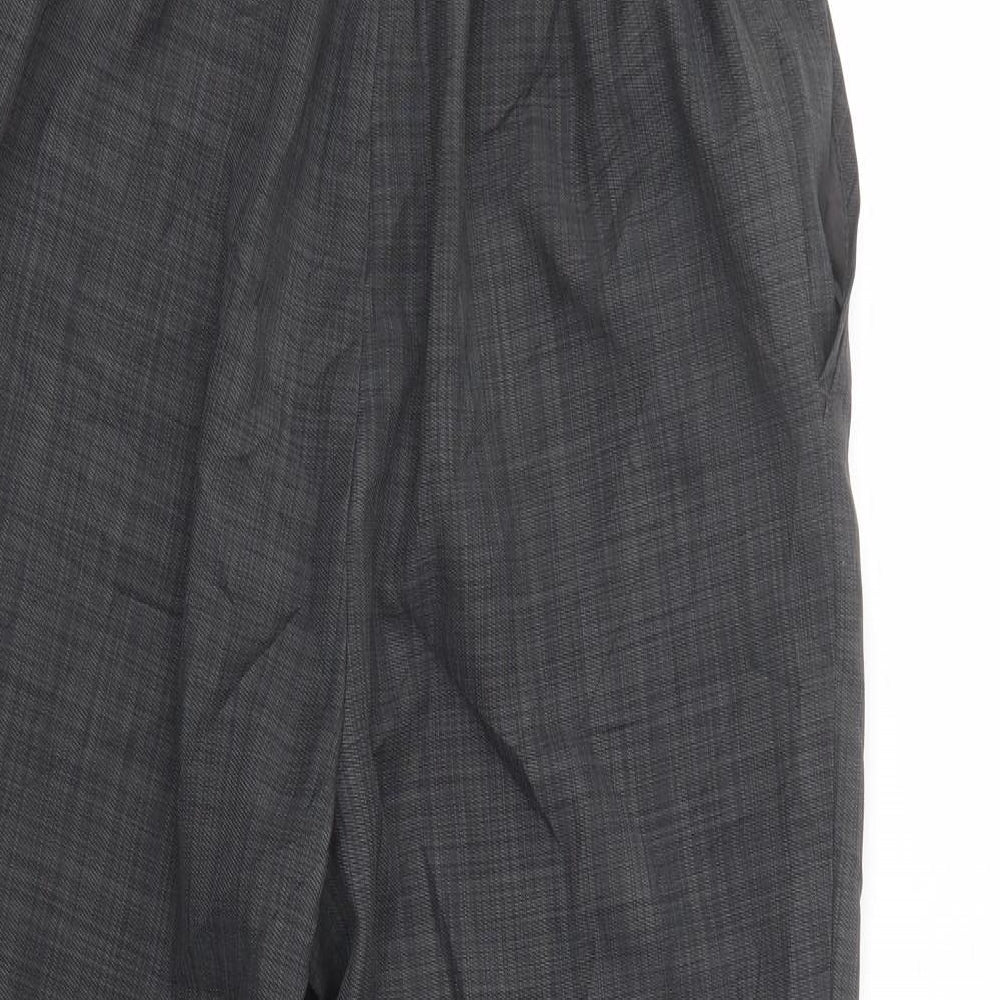 Marks and Spencer Womens Grey Polyester Dress Pants Trousers Size 10 L24 in Regular