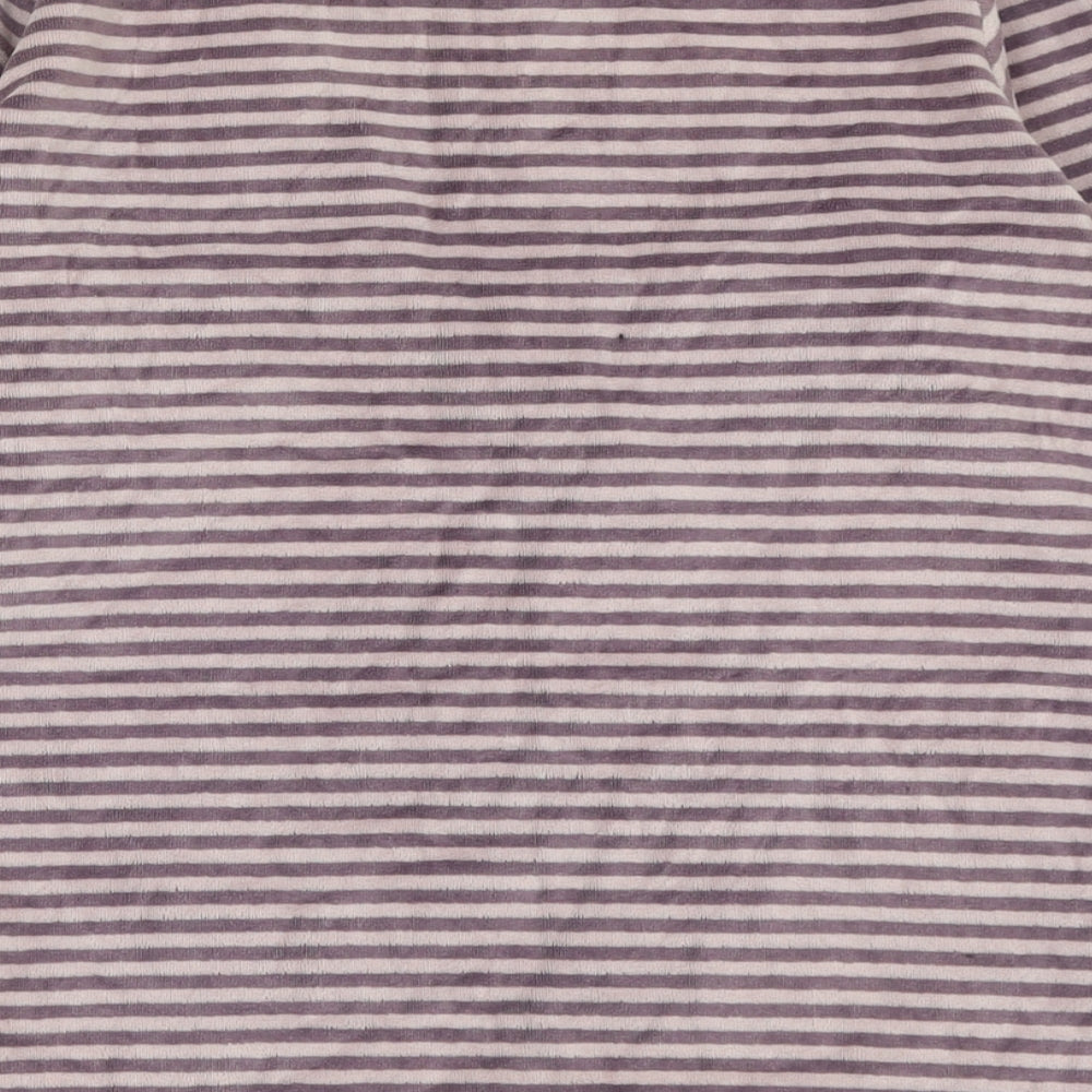 Lisa Rose Girls Purple Striped Polyester Basic Casual Size 14 Years Crew Neck Pullover