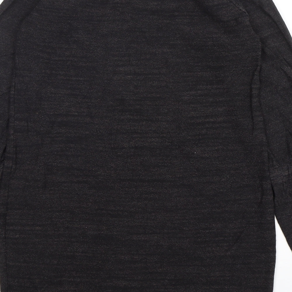 NEXT Womens Grey V-Neck Cotton Pullover Jumper Size 8