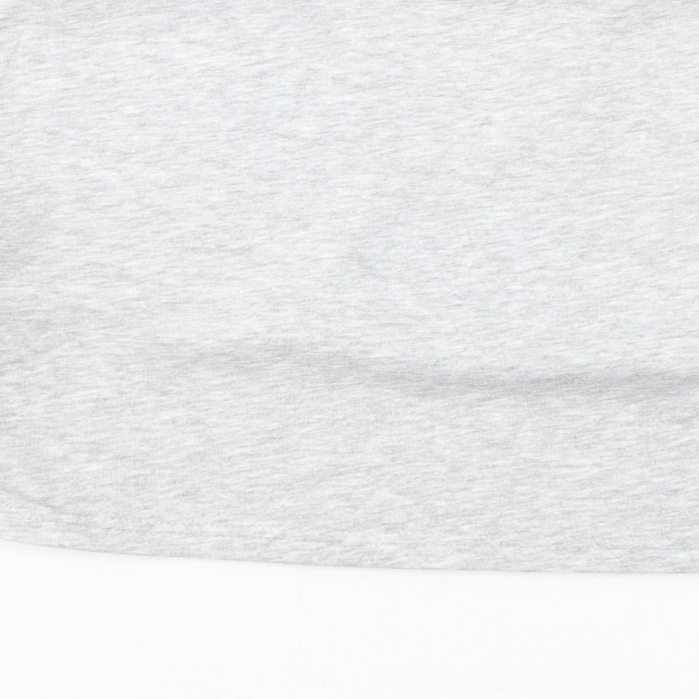New Look Girls Grey Cotton Pullover Sweatshirt Size 9 Years Pullover