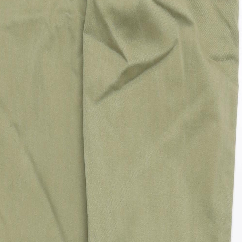 Anthropologie Mens Green Cotton Chino Trousers Size 25 in L28 in Regular Zip