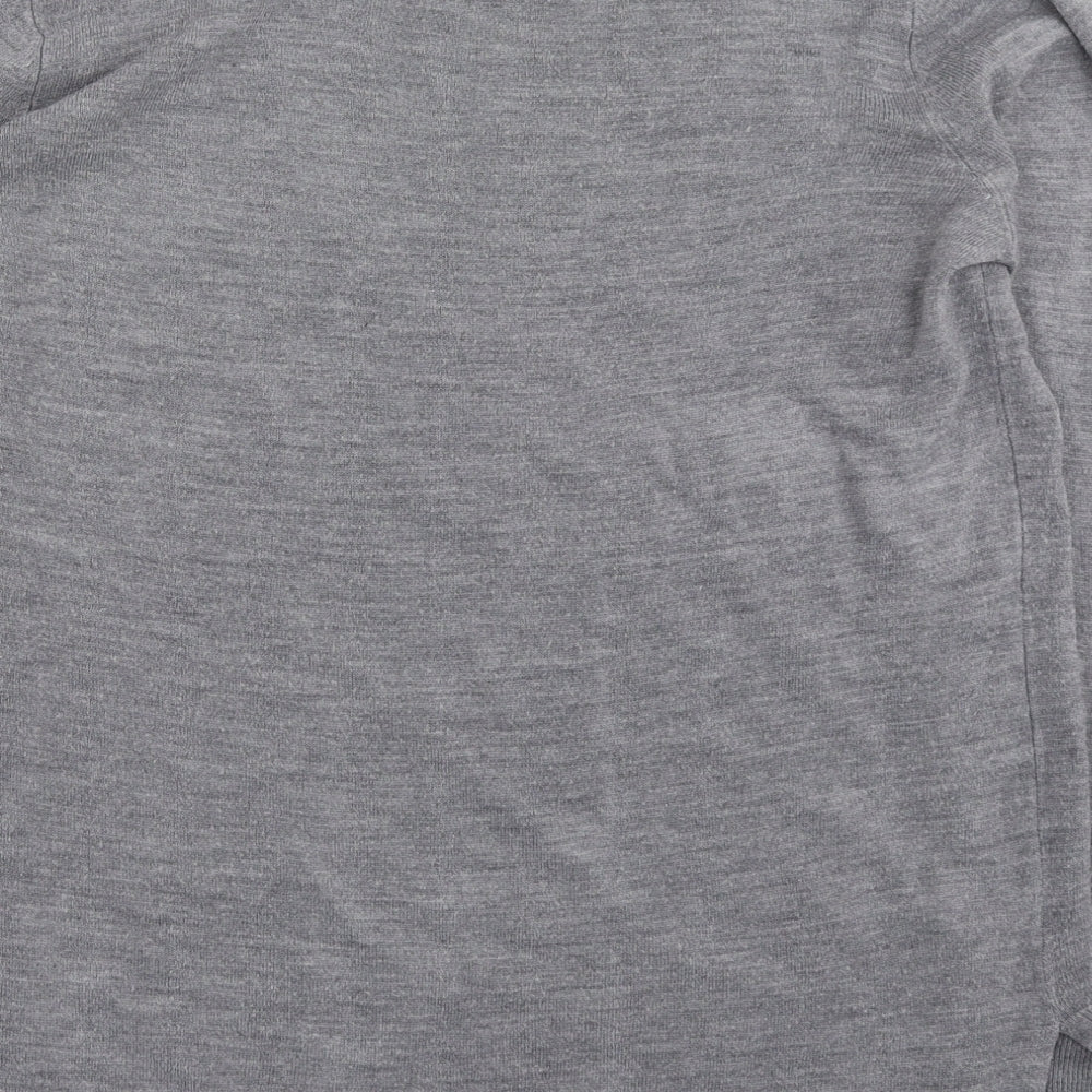Primark Womens Grey Boat Neck Acrylic Pullover Jumper Size M