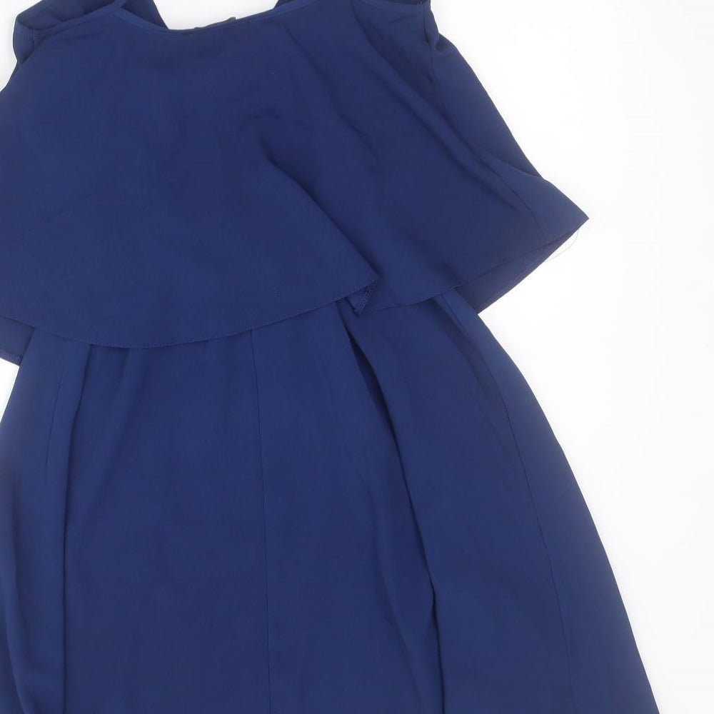 Primark Womens Blue Polyester Mini Size 6 V-Neck Pullover