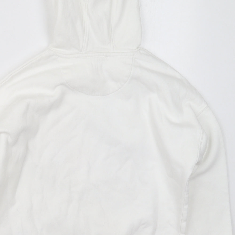 Marks and Spencer Girls White Cotton Pullover Hoodie Size 10-11 Years Pullover - Tune Squad