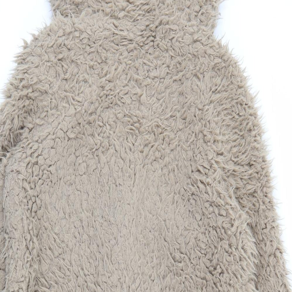 Zara Womens Brown Overcoat Jacket Size M Snap
