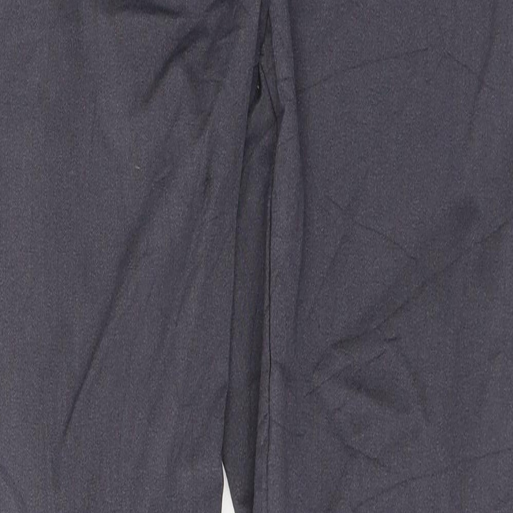 Marks and Spencer Womens Grey Viscose Trousers Size 14 L29 in Regular Button