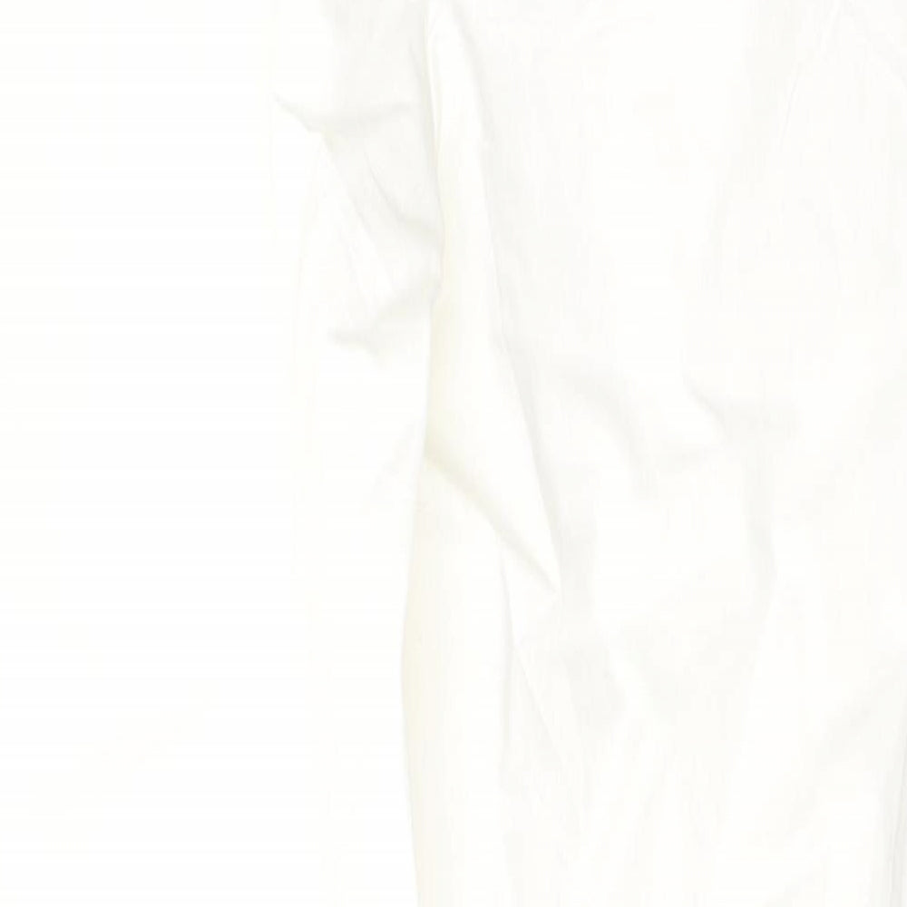 Marks and Spencer Womens White Viscose Skinny Jeans Size 8 L29 in Regular Button