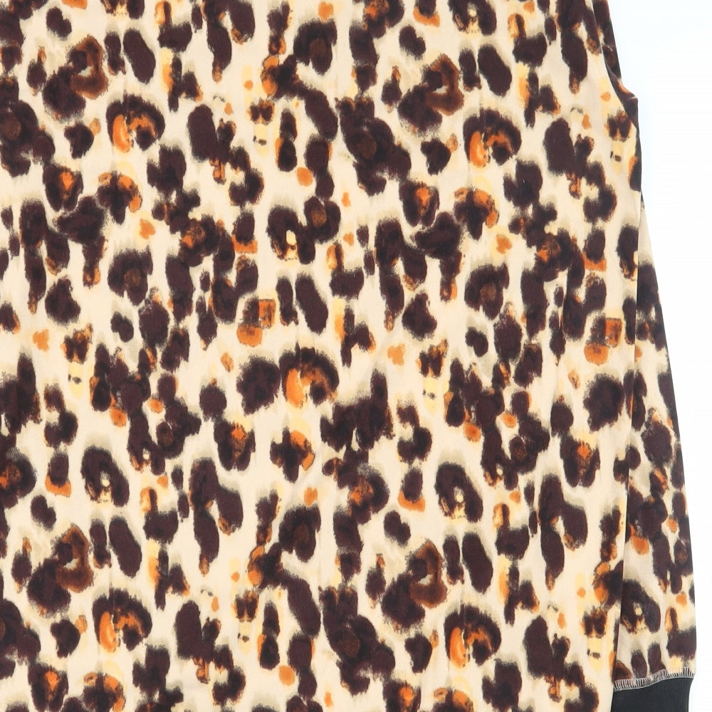 Next Womens Multicoloured Animal Print Polyester Top Pyjama Top Size 8 - Lounge top