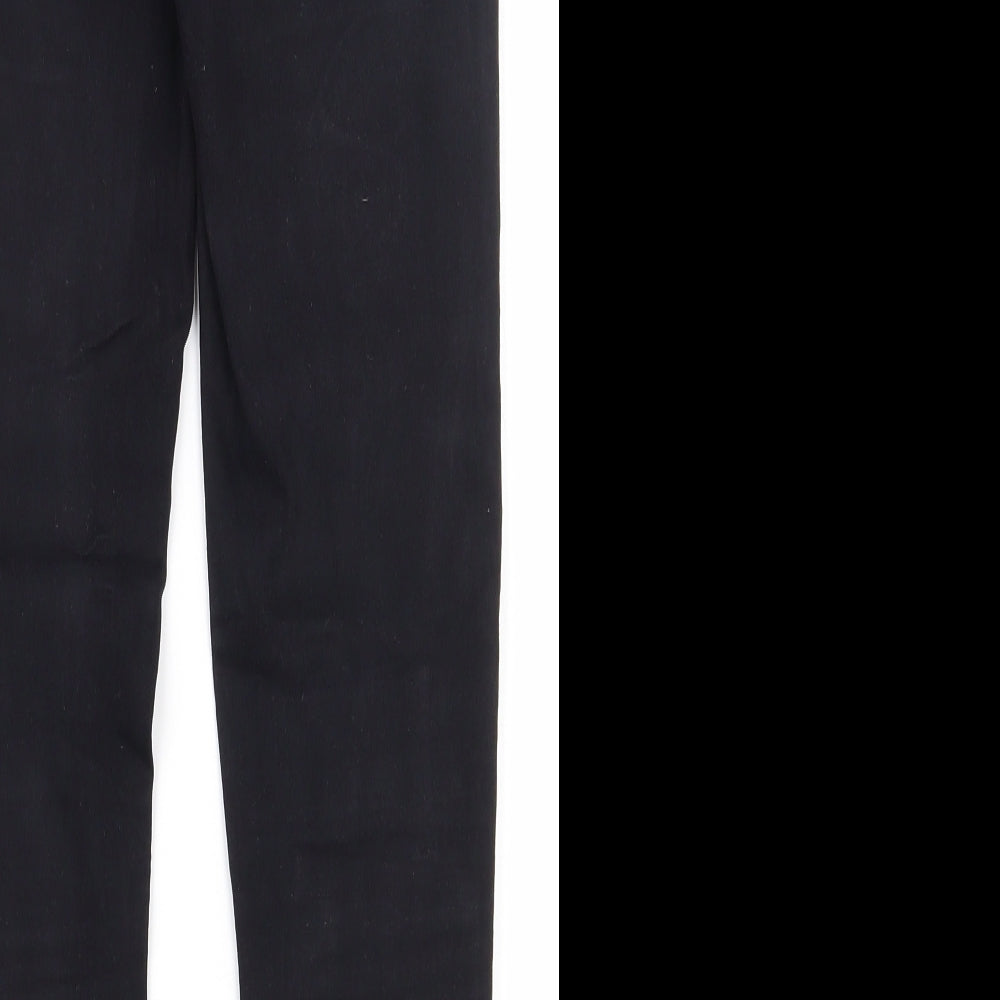 Denim & Co. Womens Black Cotton Skinny Jeans Size 8 L25.5 in Regular Zip