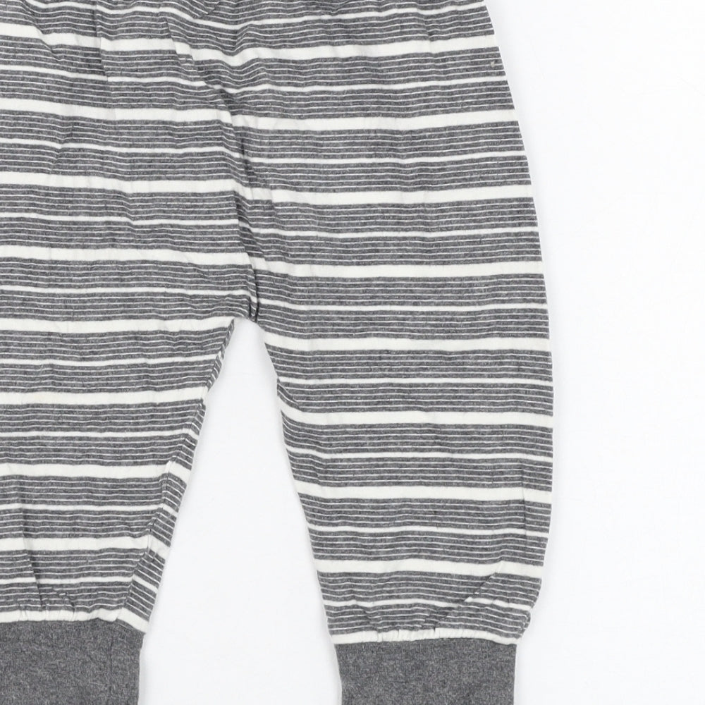 Lucy & Sam Boys Green Striped Cotton Jogger Trousers Size 9-12 Months Pullover