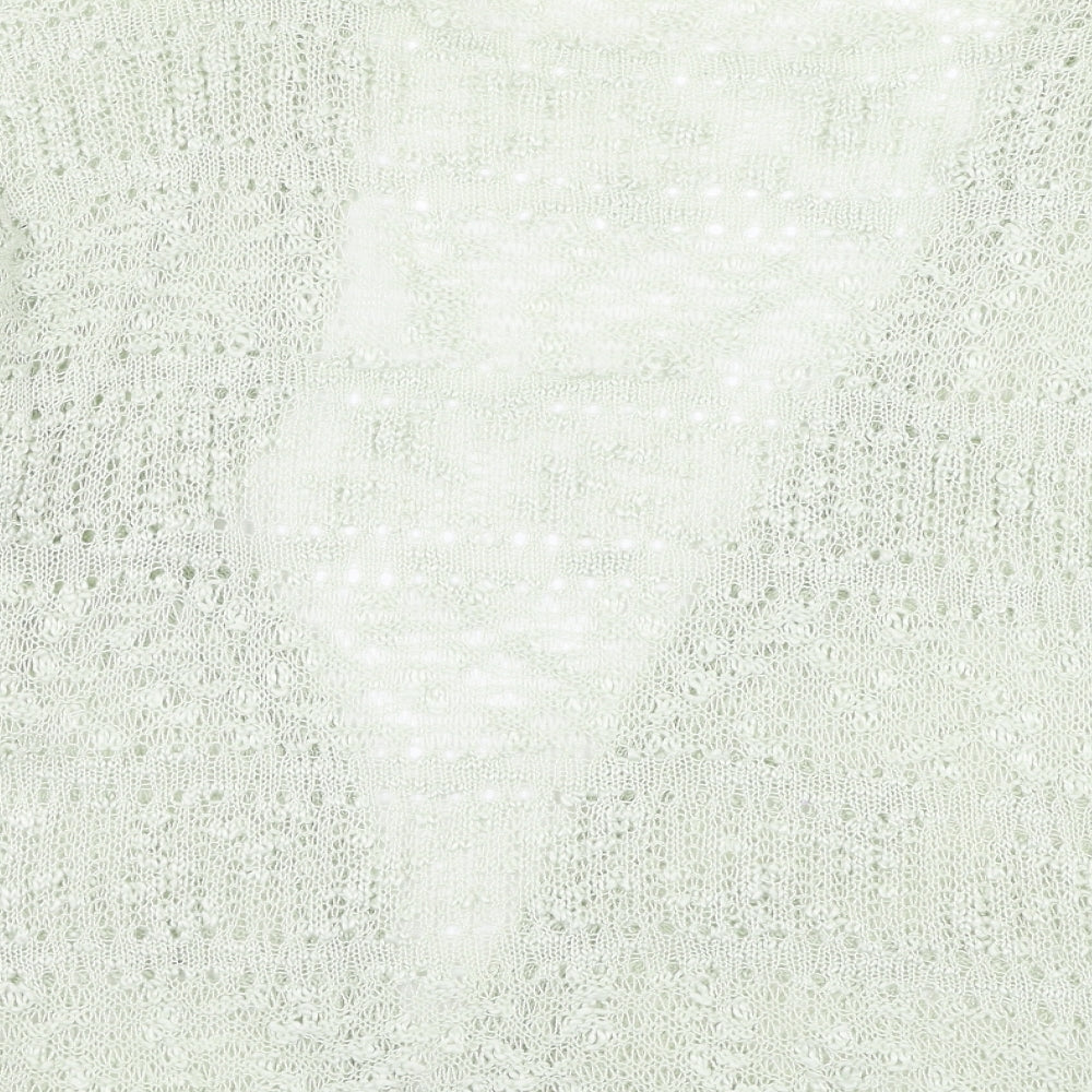 Debenhams Womens Green Square Neck Acrylic Cardigan Jumper Size 12
