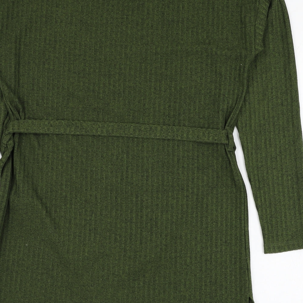 Papaya Womens Green Round Neck Polyester Pullover Jumper Size 8