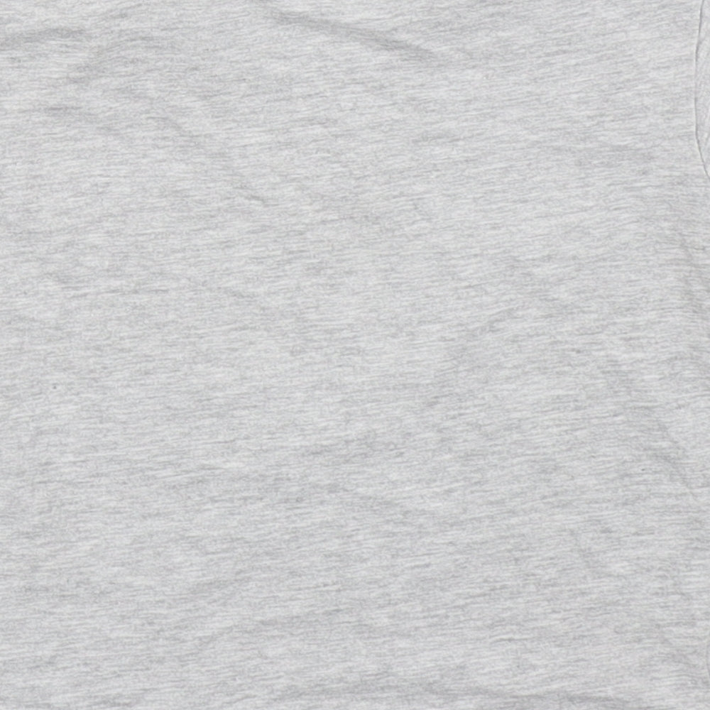 Matalan Baby Grey Cotton Basic T-Shirt Size 12-18 Months Round Neck Pullover