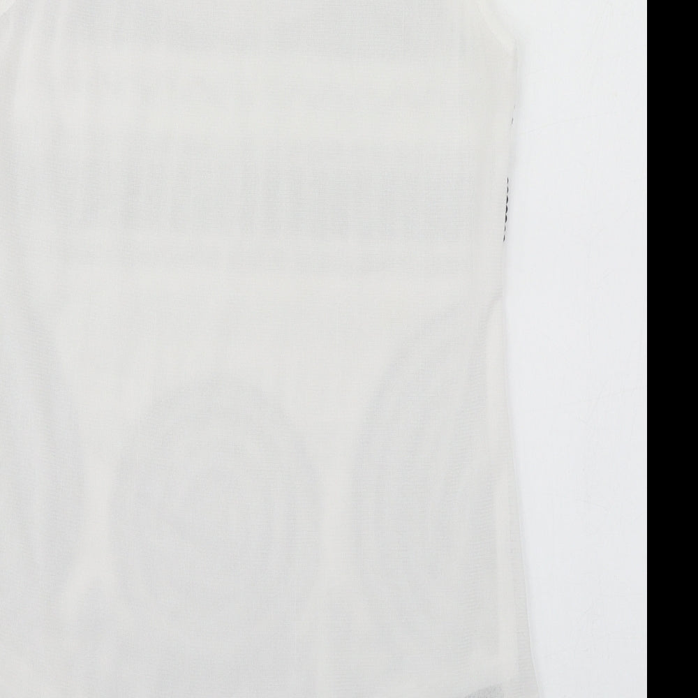 Caroline Morgan Womens White Polyester Basic Tank Size 8 Scoop Neck