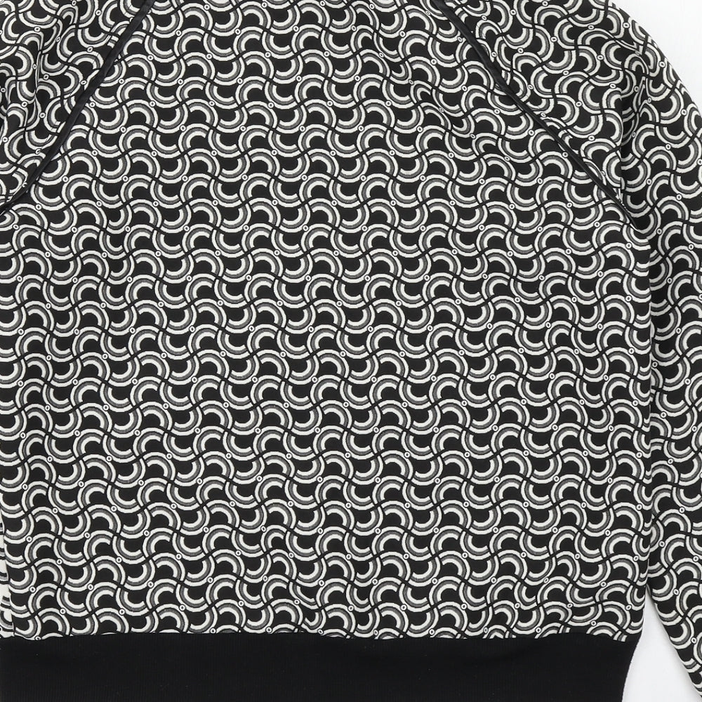 Misguided Womens Black Geometric Jacket Size 10 Zip