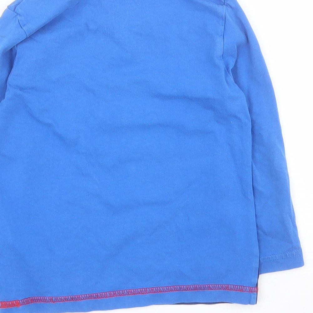 F&F Boys Blue 100% Cotton Pullover T-Shirt Size 2-3 Years Crew Neck Pullover