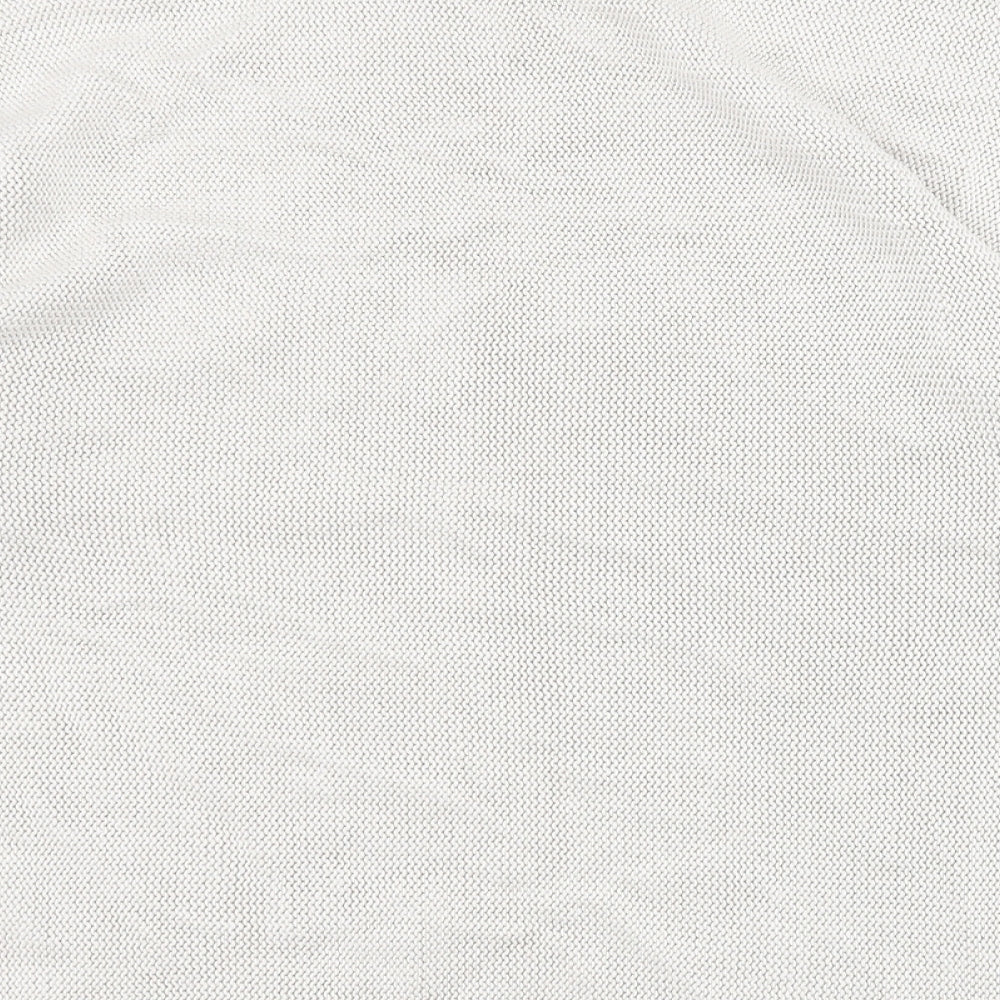 H&M Womens Beige Round Neck Acrylic Pullover Jumper Size S