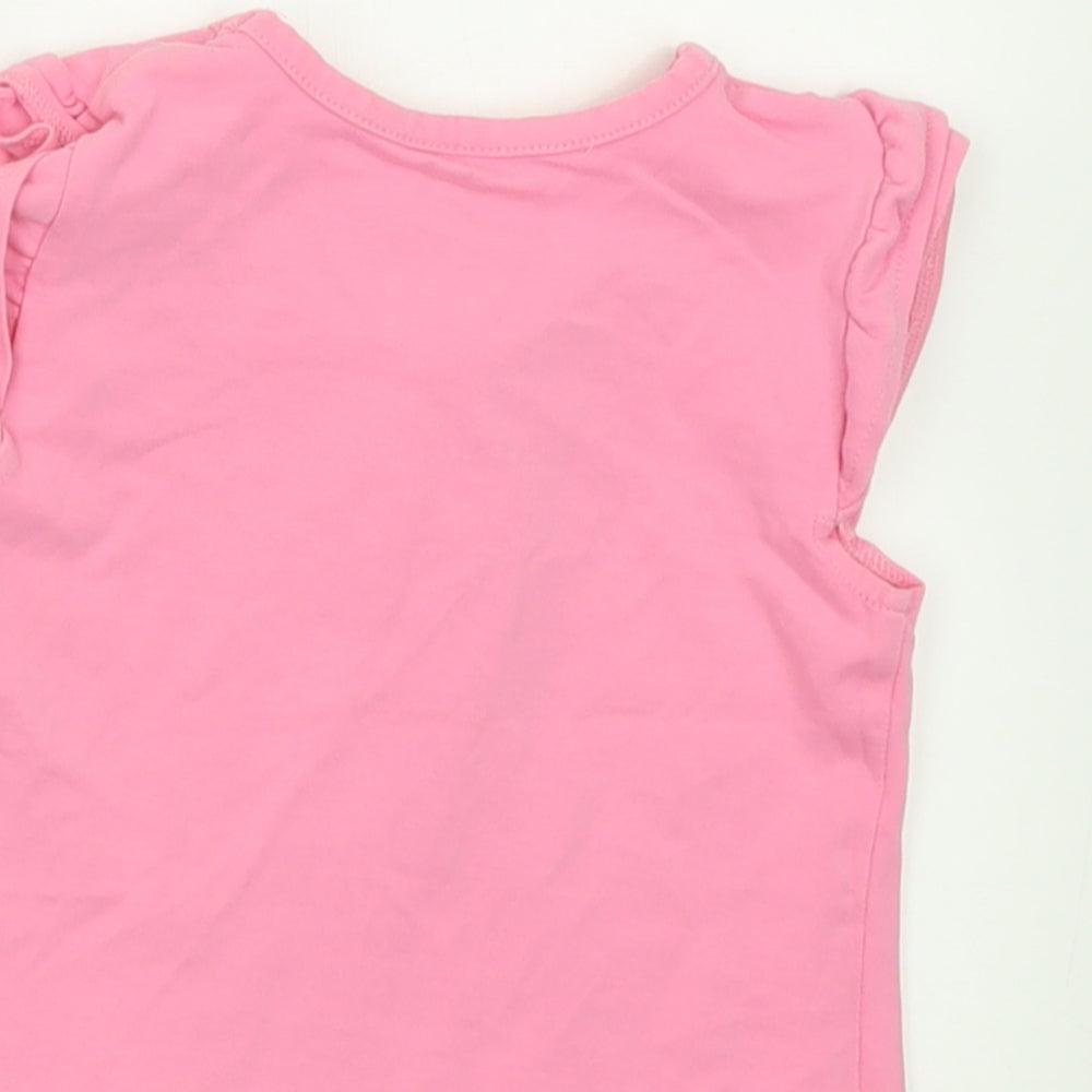 Mini Club Girls Pink Cotton Basic Tank Size 2 Years Crew Neck Pullover