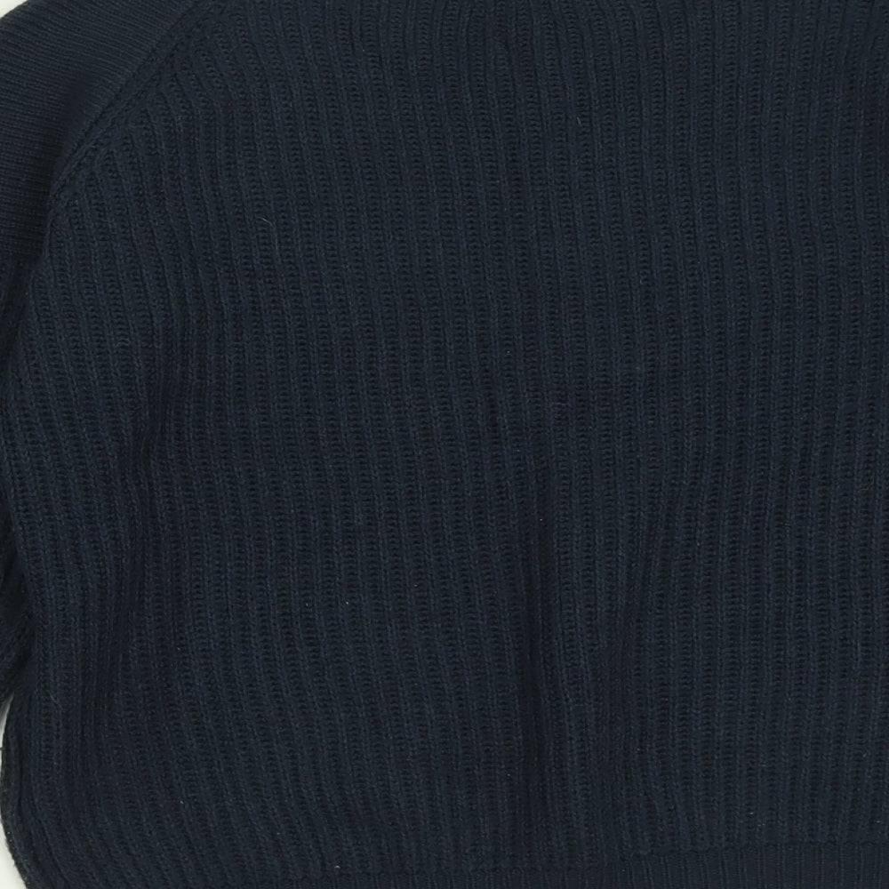 VILA Womens Blue Crew Neck Acrylic Pullover Jumper Size M