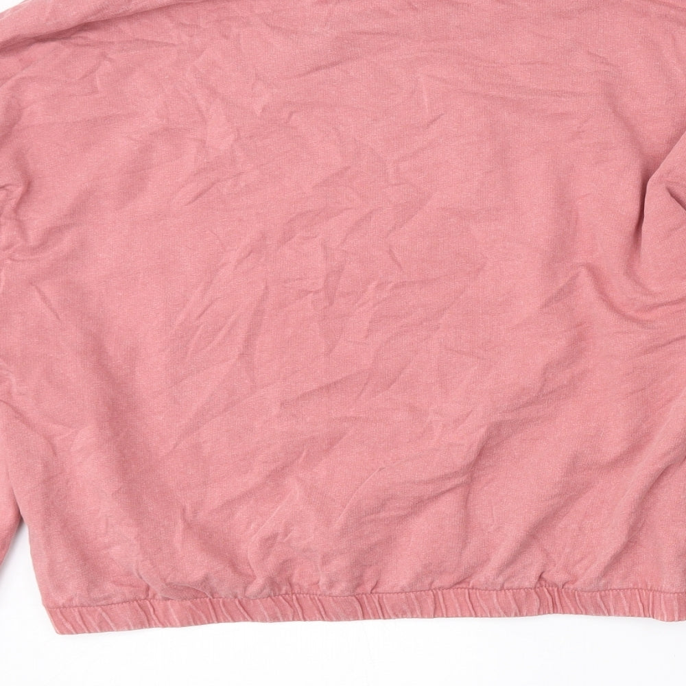 JDY Womens Pink Cotton Pullover Sweatshirt Size S
