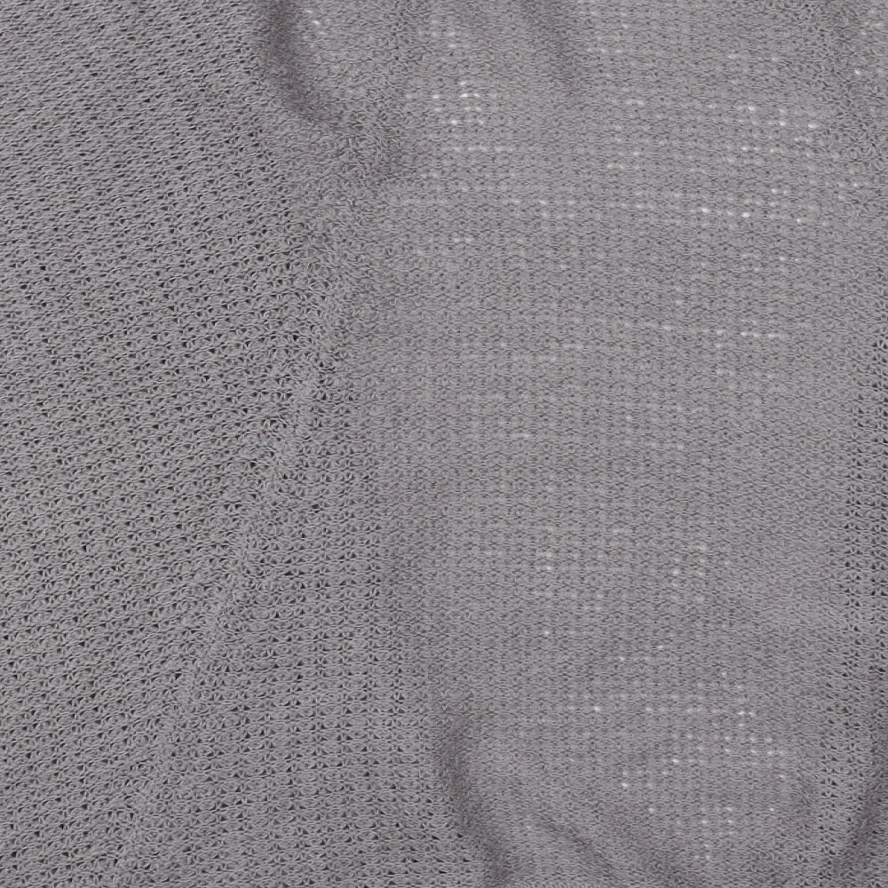 Evie Womens Grey V-Neck Acrylic Cardigan Jumper Size 18