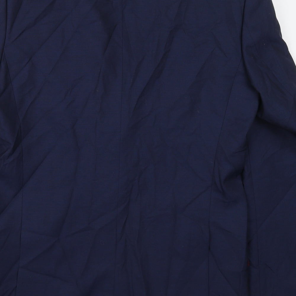 Marks & Spencer Mens Blue Wool Jacket Suit Jacket Size 38