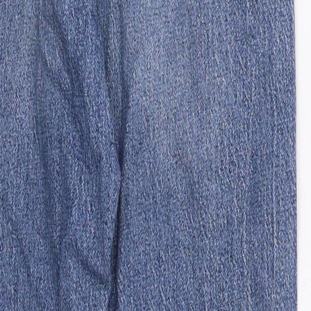 New Look Womens Blue Cotton Mom Jeans Size 6 L26 in Regular Button
