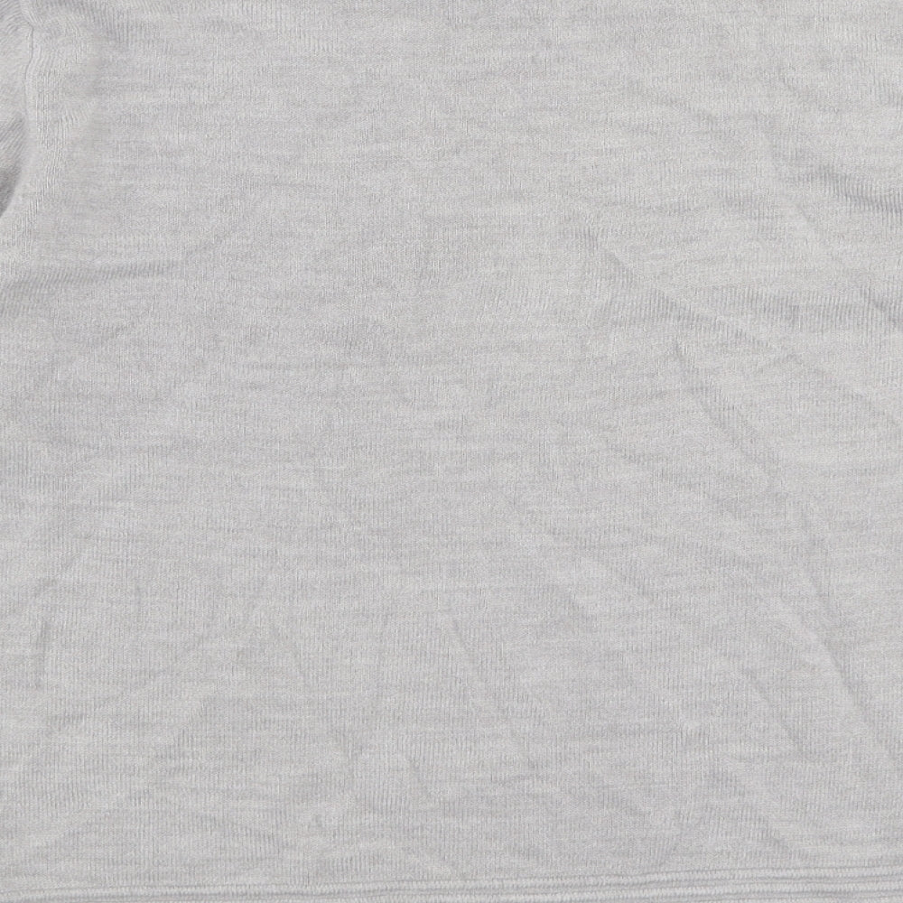 Marks & Spencer Womens Grey High Neck Acrylic Pullover Jumper Size 12