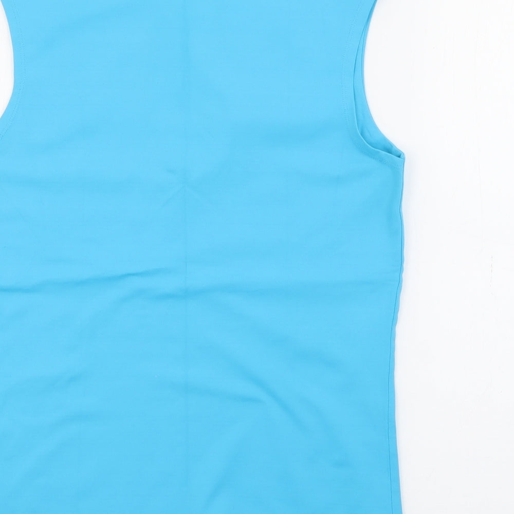 Savida Womens Blue Polyester Basic Tank Size 16 V-Neck