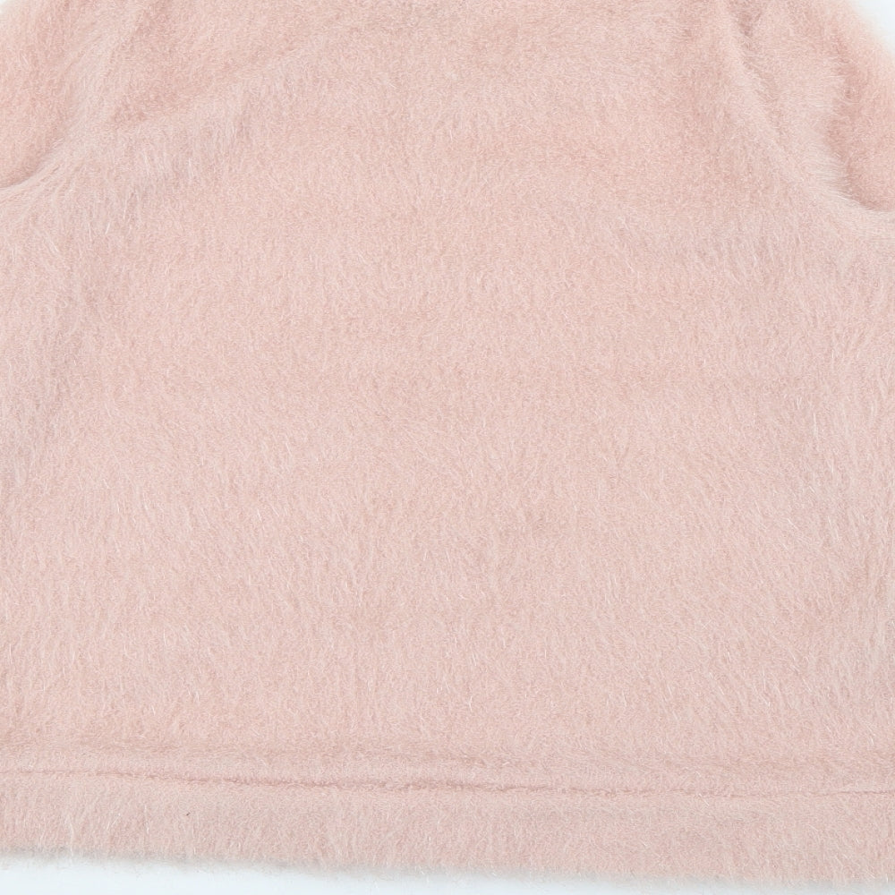 NEXT Womens Pink Crew Neck Polyester Pullover Jumper Size 12