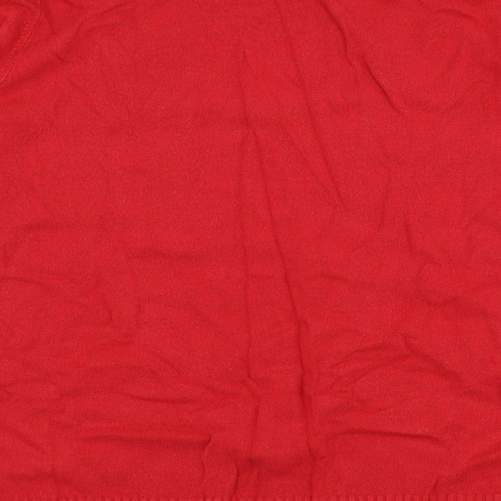 `marks Womens Red Round Neck Viscose Pullover Jumper Size 20