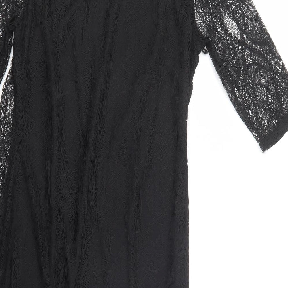 George Womens Black Polyester Bodycon Size 12 Boat Neck Pullover
