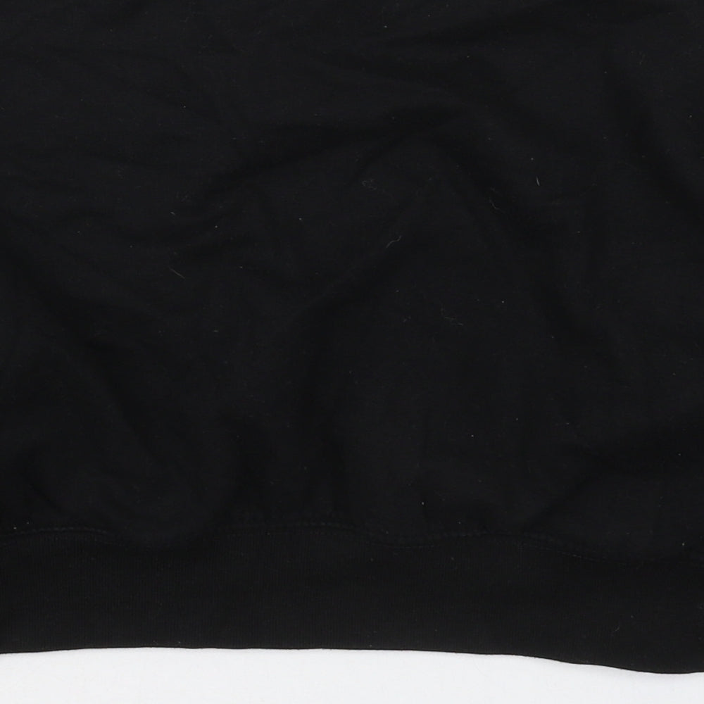 Matalan Girls Black Floral Cotton Pullover Sweatshirt Size 11 Years Pullover