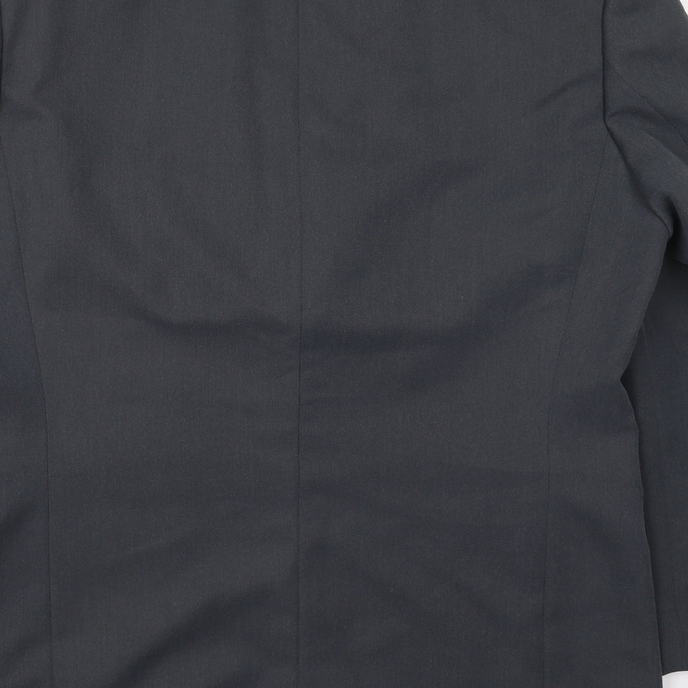 Eddy Taylor Mens Grey Polyester Jacket Suit Jacket Size 42