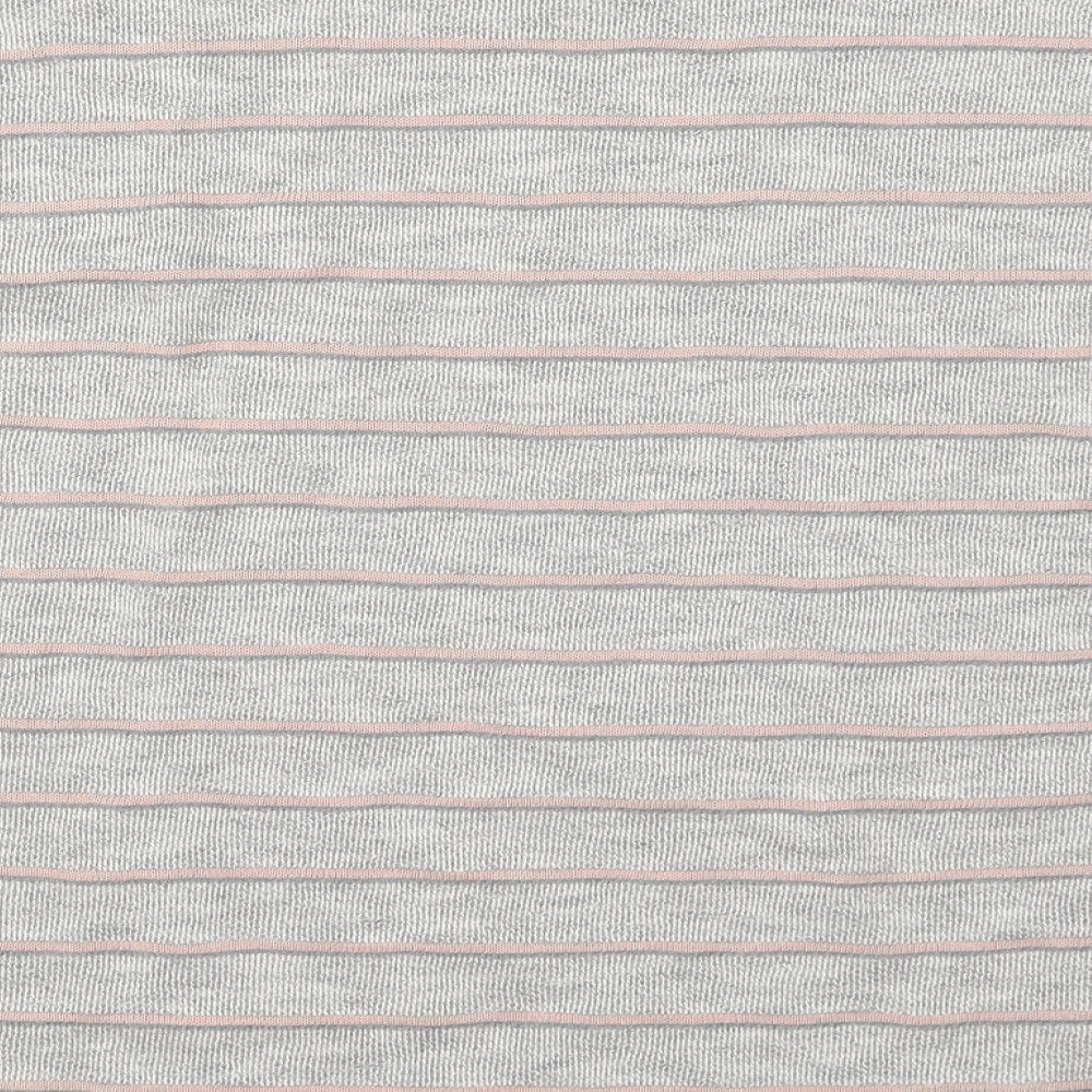 TU Womens Grey Striped Cotton Pullover Sweatshirt Size 20 Pullover