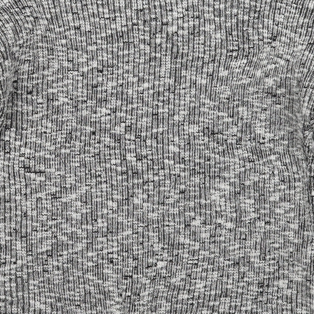 Jealous Womens Grey Round Neck Acrylic Pullover Jumper Size S