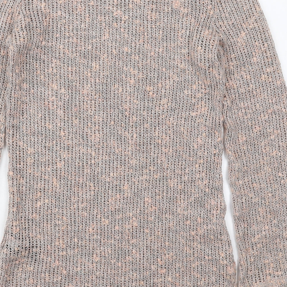 NEXT Womens Pink Round Neck Acrylic Pullover Jumper Size 8