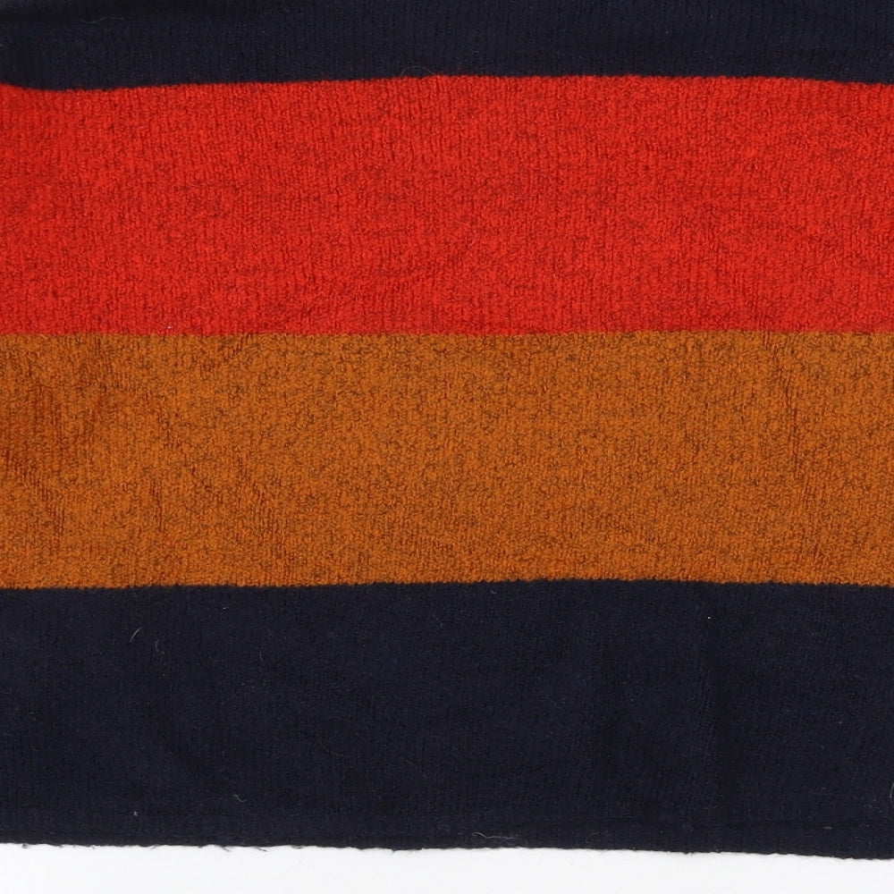 New Look Womens Multicoloured High Neck Striped Acrylic Pullover Jumper Size S