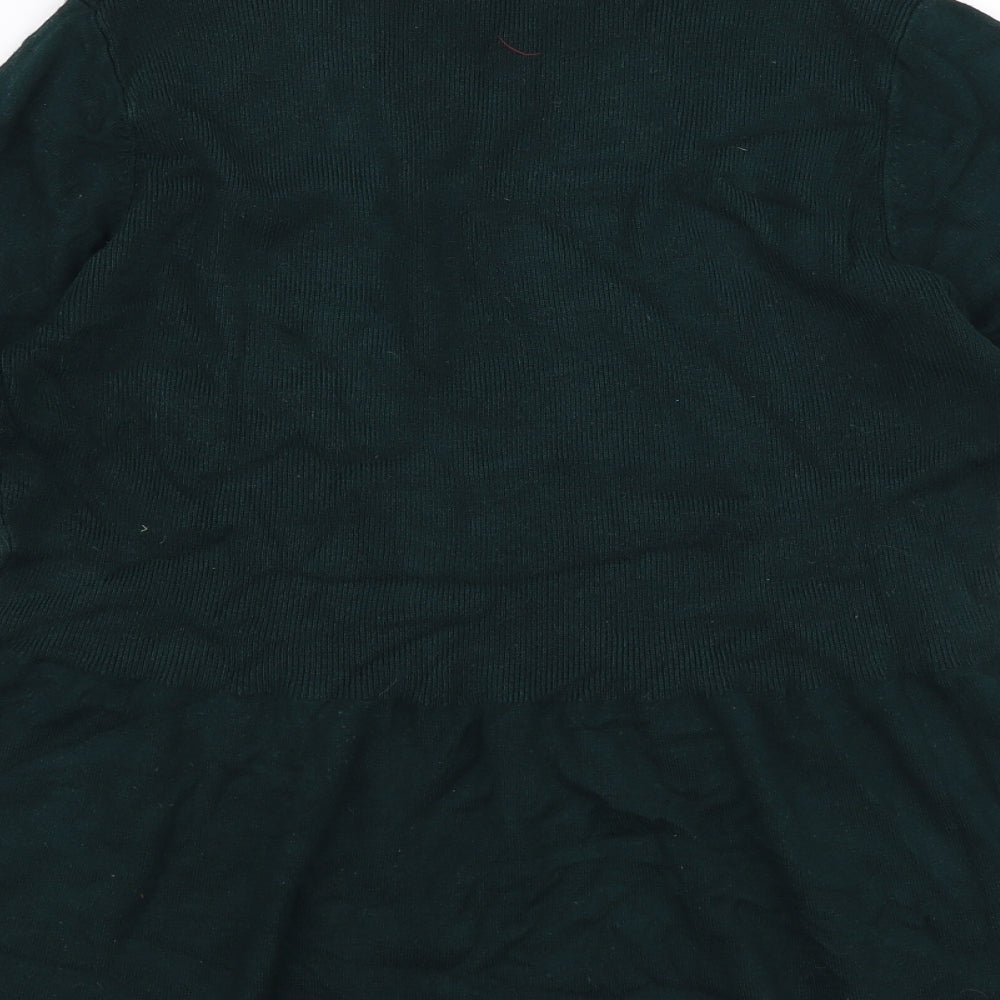 Preworn Womens Green Roll Neck Polyester Pullover Jumper Size S