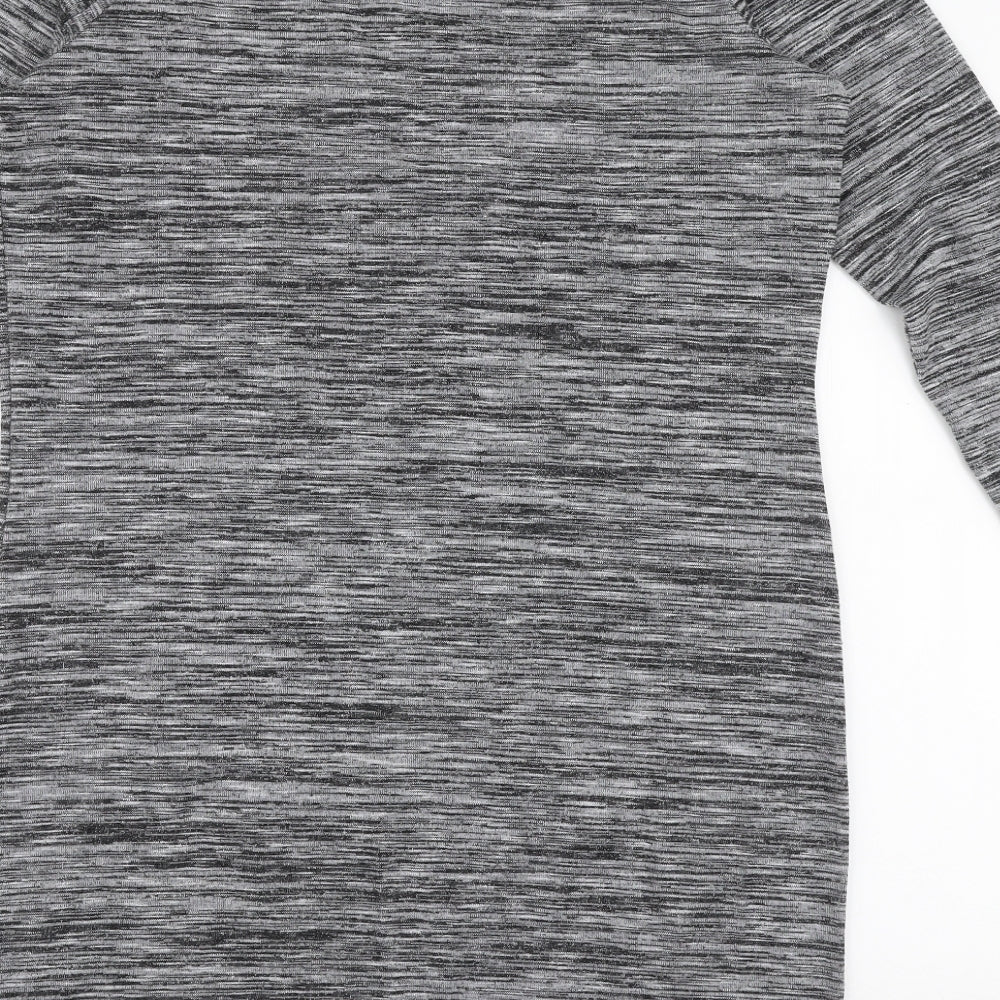 Marks & Spencer Womens Grey Polyester A-Line Size 16 Scoop Neck Pullover