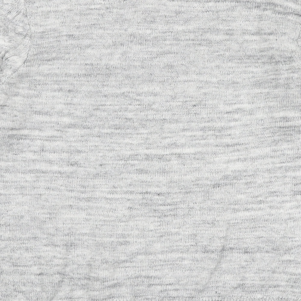 H&M Womens Grey Round Neck Acrylic Pullover Jumper Size S