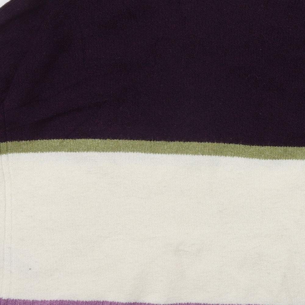 Marks and Spencer Womens Multicoloured Round Neck Acrylic Pullover Jumper Size M