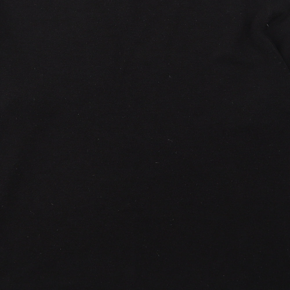 Debbie Morgan Womens Black V-Neck Acrylic Pullover Jumper Size L