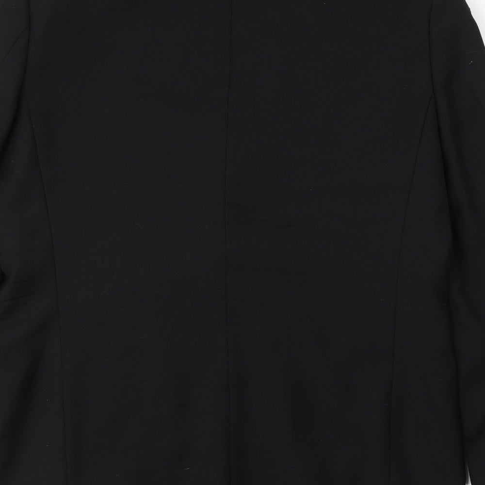 TOM ENGLISH Mens Black Wool Jacket Suit Jacket Size L