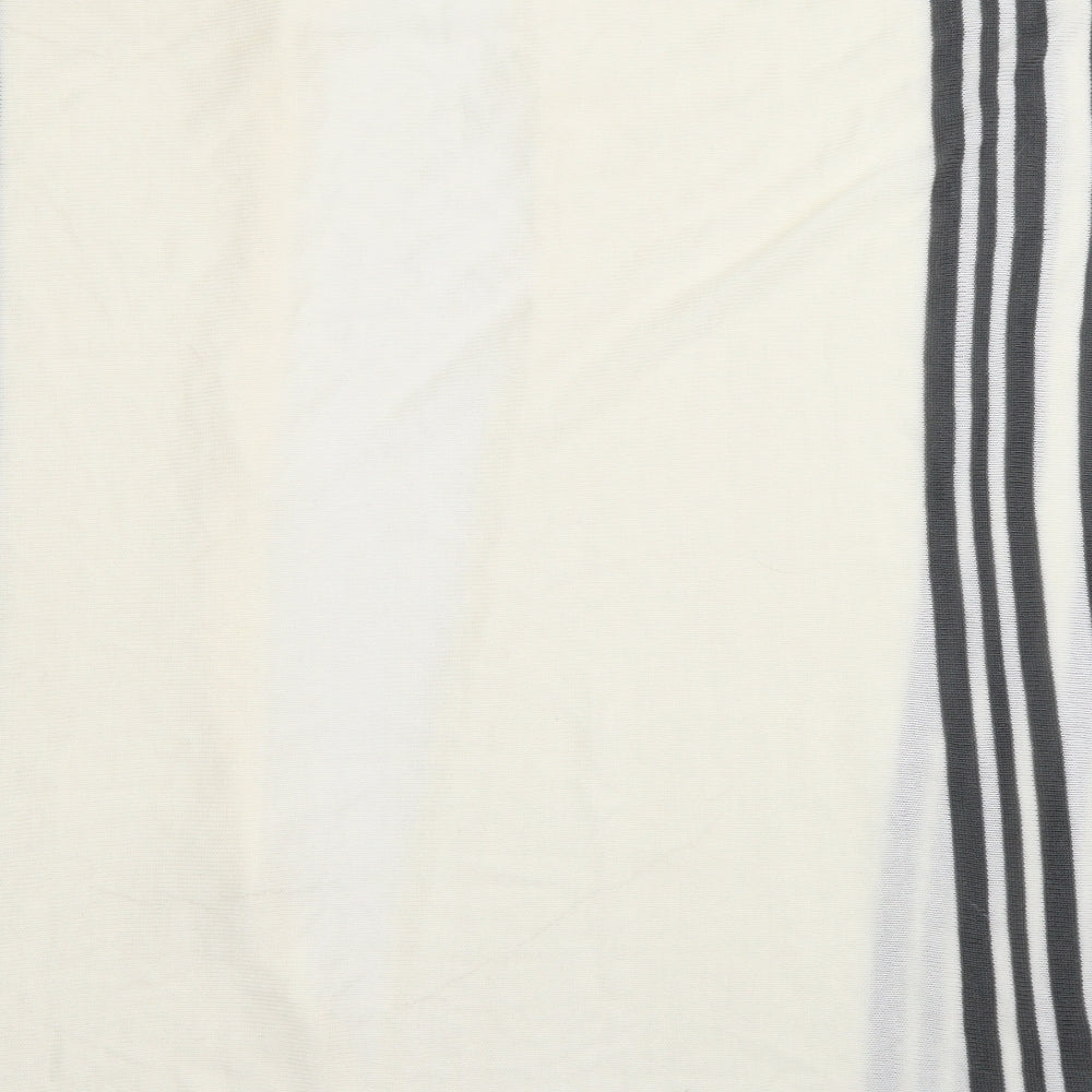 Marks & Spencer Womens Ivory V-Neck Striped Acrylic Wrap Jumper One Size