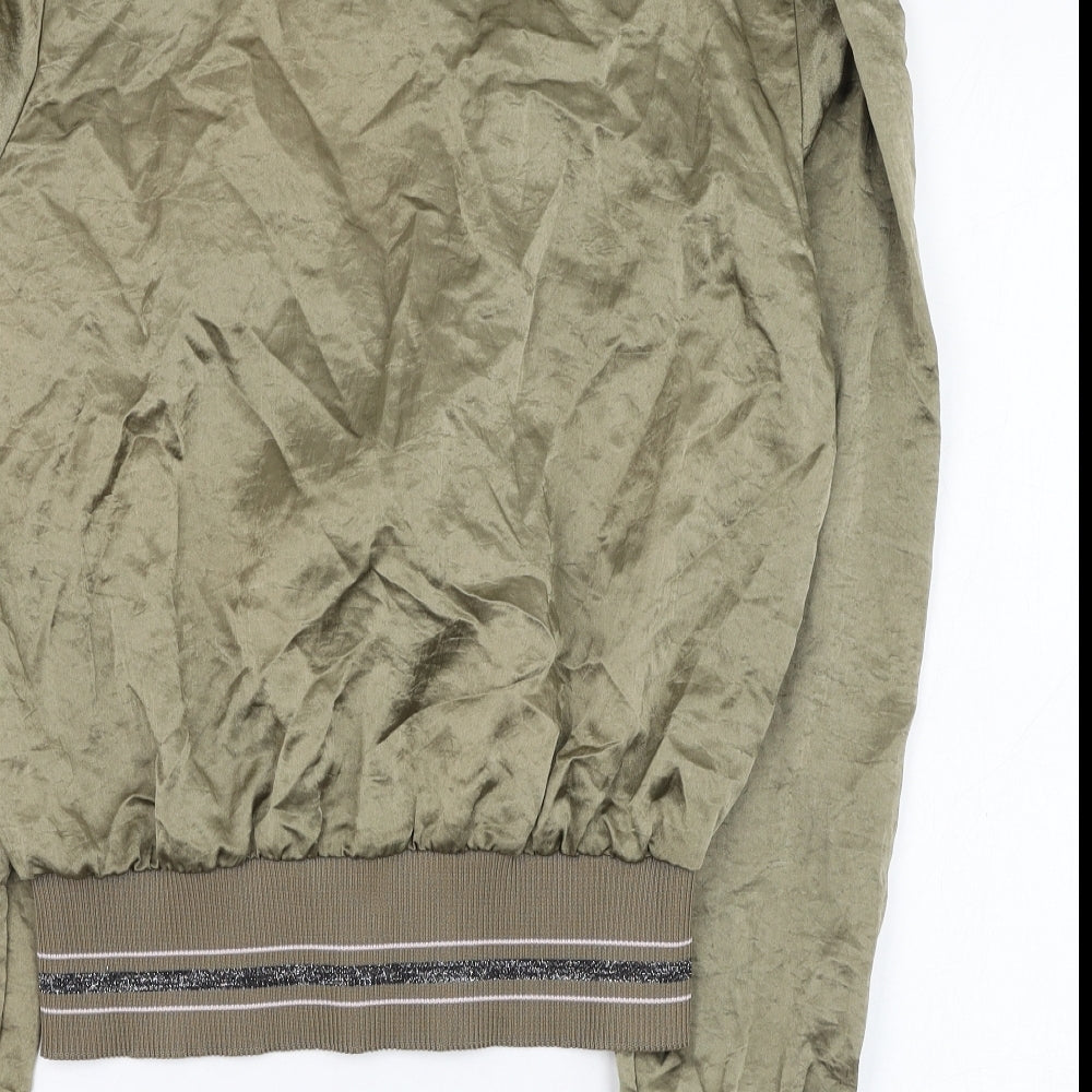 Jeffrey Rogers Womens Green Jacket Size 10 Zip
